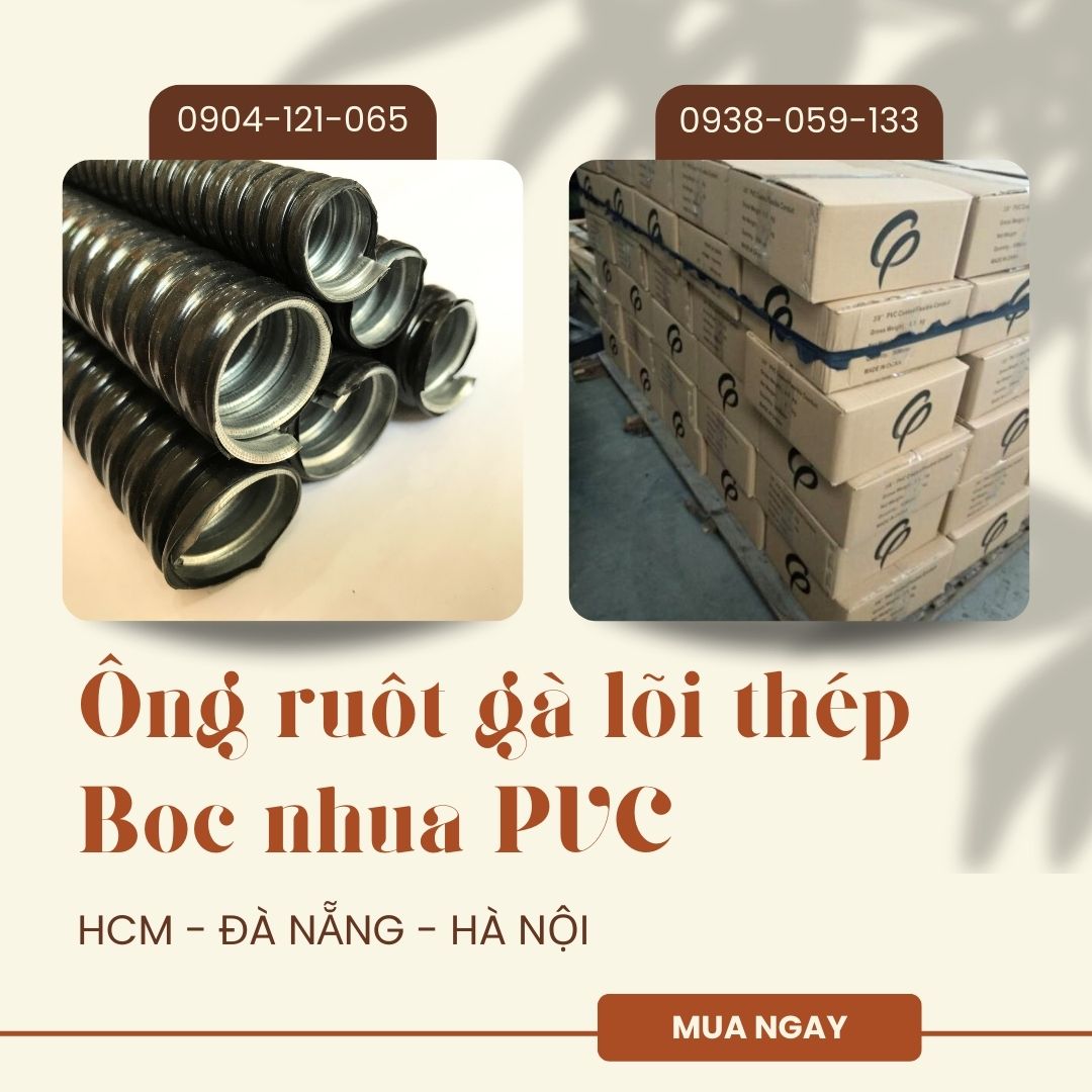 Ống ruột gà lõi thép phi 1-1/4 inch (ID 31mm - OD 38mm)