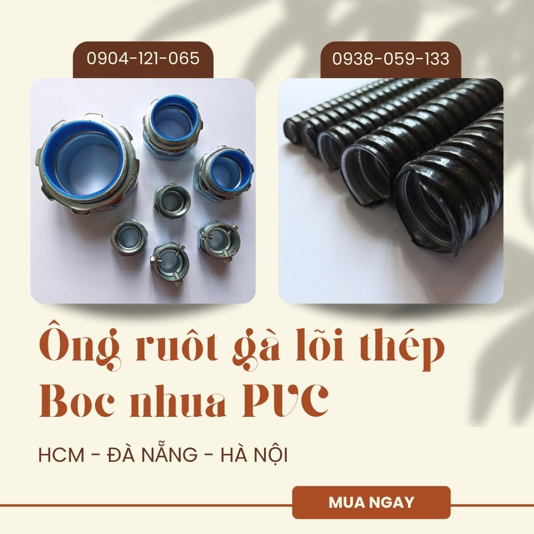 Ống ruột gà lõi thép phi 1-1/4 inch (ID 31mm - OD 38mm)