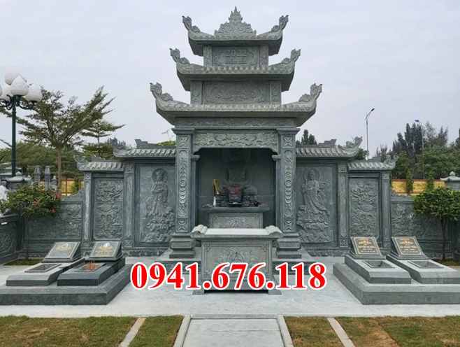 mẫu 021+ lăng mộ bằng đá bán tuyên quang - nghĩa trang dòng họ ông bà