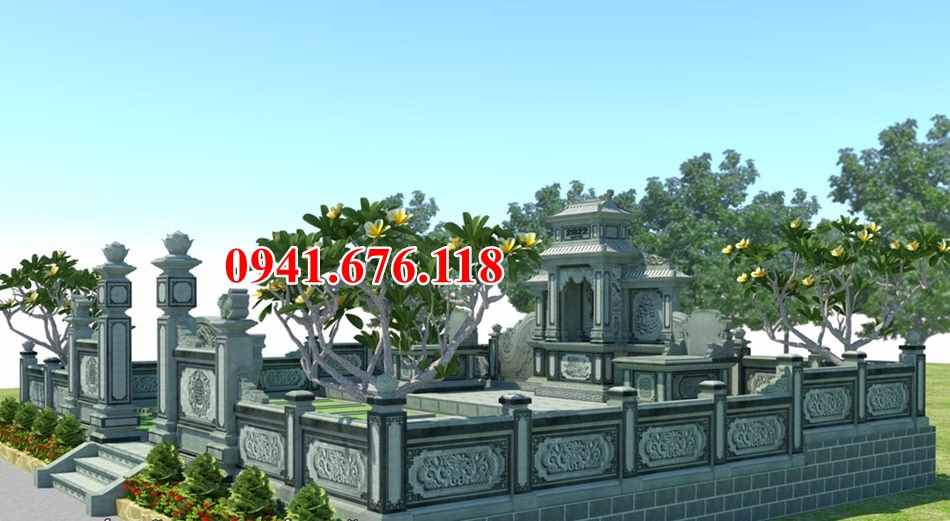 Mẫu 658 mộ bằng đá đẹp bán lạng sơn - mồ mả gia đình ông bà bố mẹ