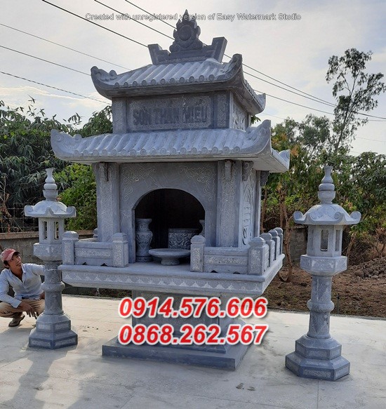 Mẫu 939 cây hương thờ bằng đá bán bình dương - sơn thần linh thiên địa