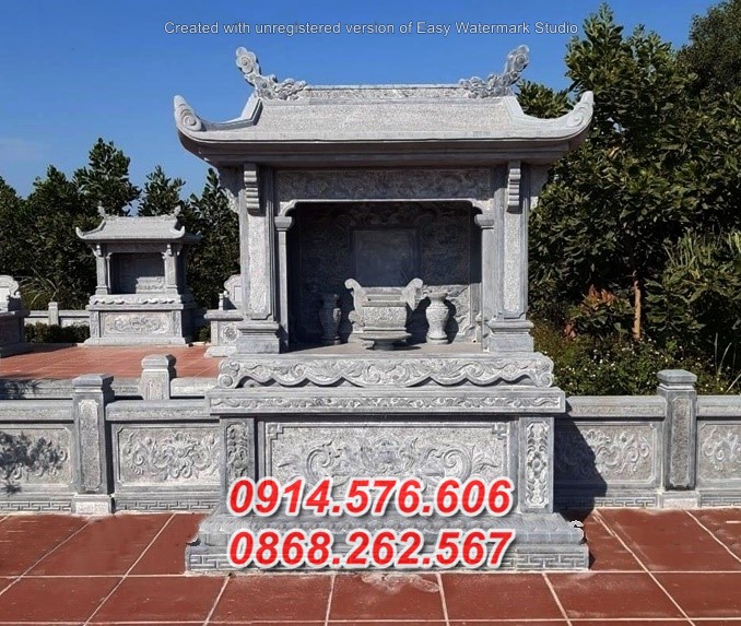 mẫu 723 cây hương thờ bằng đá bán nam định - miếu sơn thần linh thổ