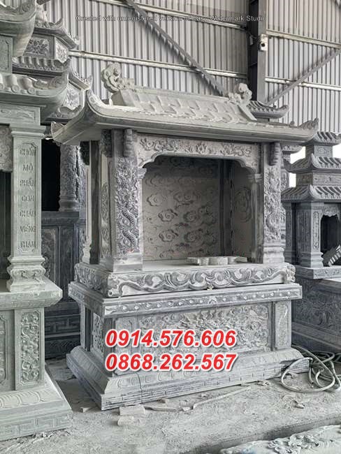 mẫu 723 cây hương thờ bằng đá bán nam định - miếu sơn thần linh thổ