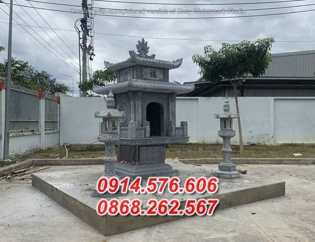 mẫu 723 cây hương thờ bằng đá bán nam định - miếu sơn thần linh thổ