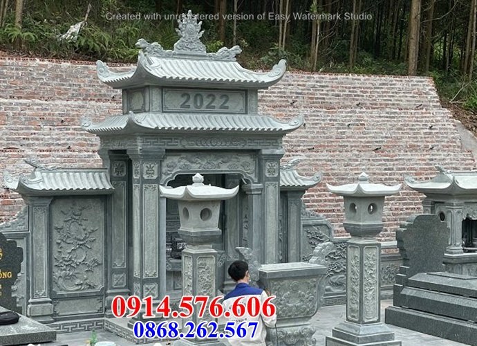 Mẫu 977 cây hương thờ bằng đá bán hưng yên - miếu sơn thần linh thiên