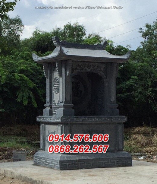 mẫu 378 cây hương thờ bằng đá đẹp bán lạng sơn - miếu sơn thần linh