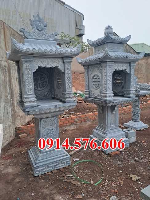 mẫu 378 cây hương thờ bằng đá đẹp bán lạng sơn - miếu sơn thần linh