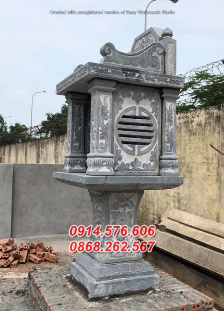 mẫu 381 cây hương thờ bằng đá bán hà nội - miếu sơn thần linh thiên