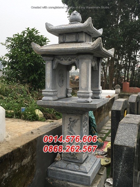 mẫu 381 cây hương thờ bằng đá bán hà nội - miếu sơn thần linh thiên