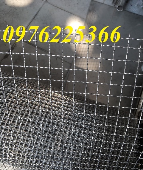 Lưới đan inox 304 cán sóng dây 2ly khổ 1m x 30m
