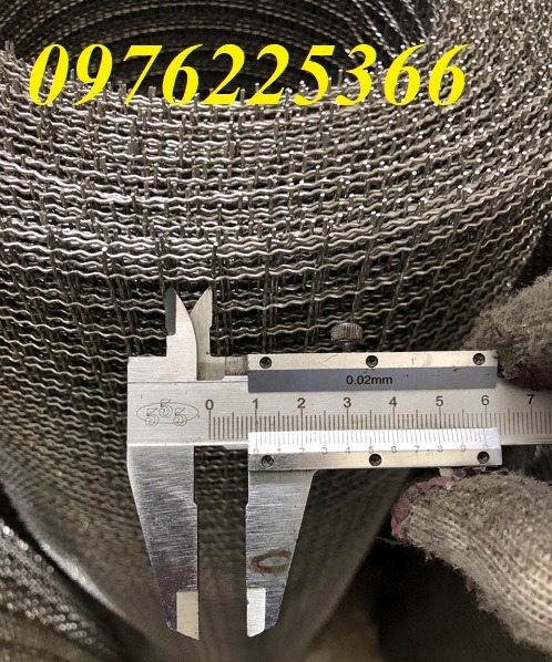 Lưới đan inox 304 cán sóng dây 2ly khổ 1m x 30m