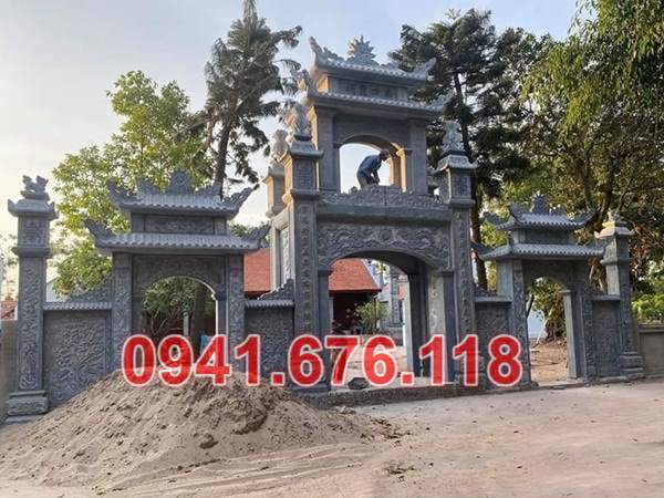 Mẫu 204 cổng bằng đá đẹp bán đắk lắk - đình chùa nhà thờ họ từ đường