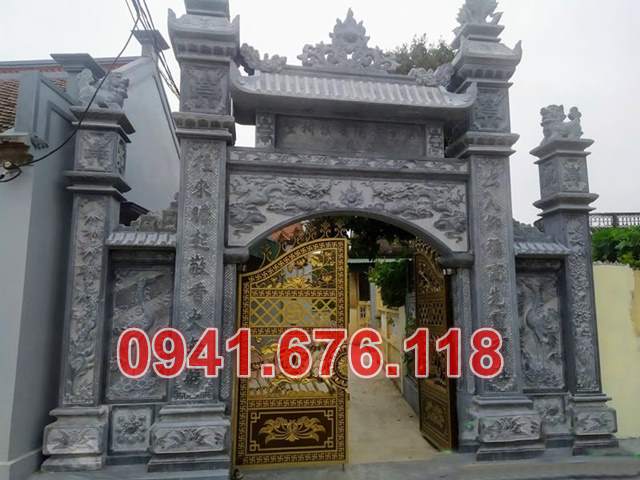 mẫu 360 cổng đá đẹp bán kiên giang - đình chùa lăng mộ nhà thờ