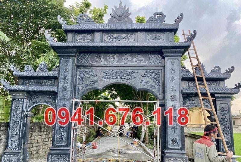 Mẫu 615 cổng bằng đá đẹp bán long an - nghĩa trang lăng mộ nhà mồ