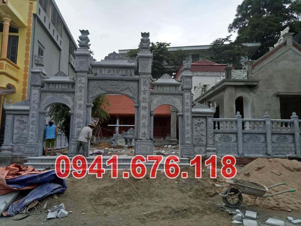 Mẫu 114 cổng đá đẹp bán vĩnh long - nhà thờ họ từ đường chùa miếu