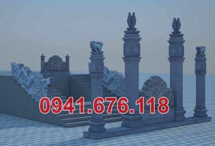 Mẫu 114 cổng đá đẹp bán vĩnh long - nhà thờ họ từ đường chùa miếu