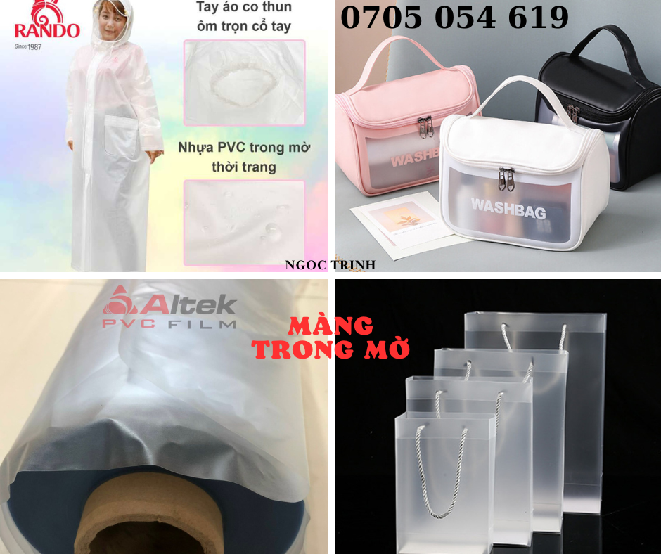 Màng PVC trong mờ giá hạt dẻ - giao hàng toàn quốc