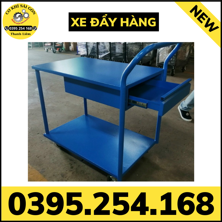 Xe đẩy hàng bằng sắt sơn tĩnh điện bền đẹp chắc chắn
