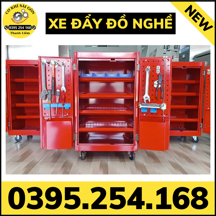 Xe đẩy dụng cụ đồ nghề bằng sắt sơn tĩnh điện