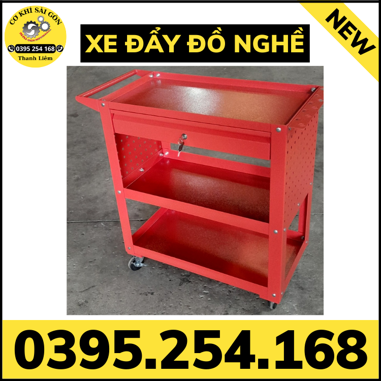 Xe đẩy dụng cụ đồ nghề bằng sắt sơn tĩnh điện