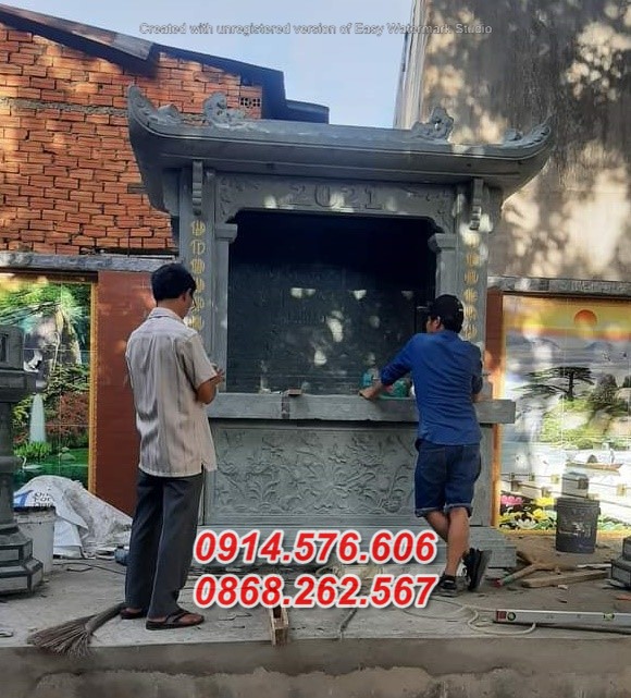 Mẫu 603 am thờ đá đẹp bán tiền giang - để tro cốt thờ ông thiên địa