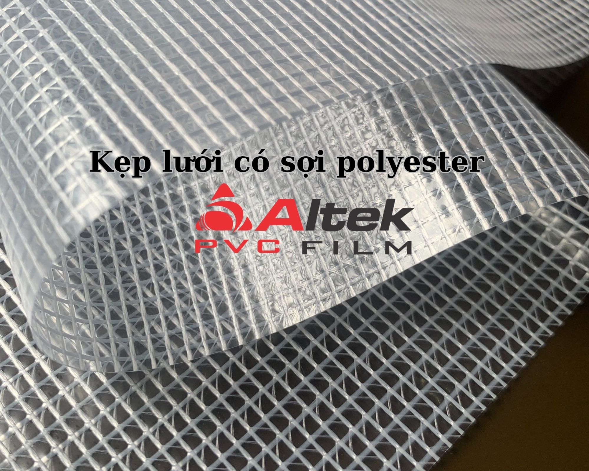 Tấm pvc kẹp lưới nhỏ có sợi polyester hàng sẵn tại kho