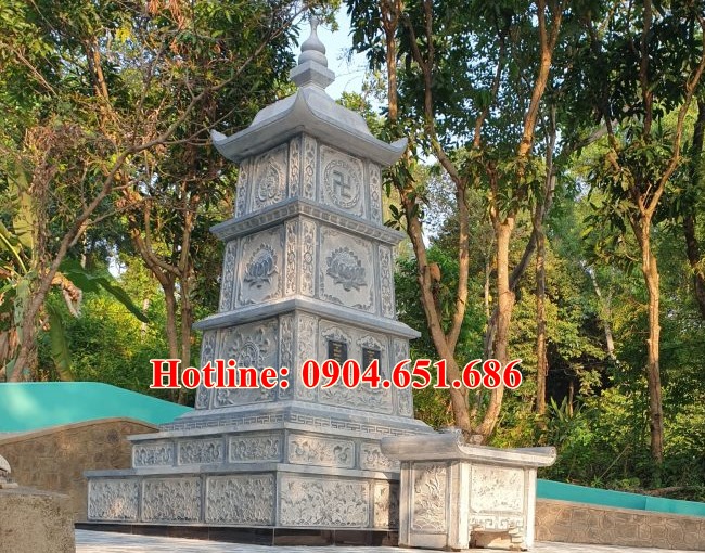 Tháp đá đựng tro cốt - Tổng hợp mẫu tháp xây để tro cốt, hài cốt đẹp