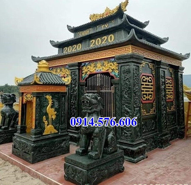 Mẫu 305 lăng thờ đá giá rẻ - cây hương củng kỳ đài lầu thờ nghĩa trang