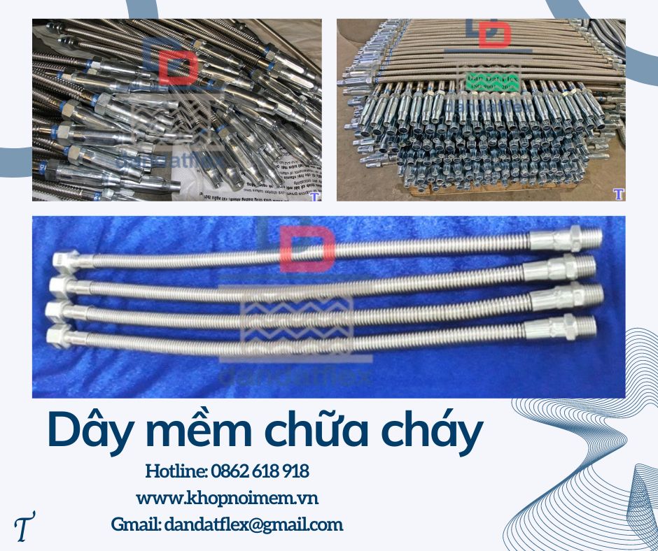 Ống mềm chữa cháy, dây nối mềm sprinkler, khớp nối mềm sprinkler PCCC