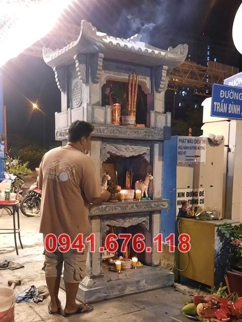 Mẫu 8640 miếu thờ đá bán quảng ninh - thờ sơn thần linh thổ công địa