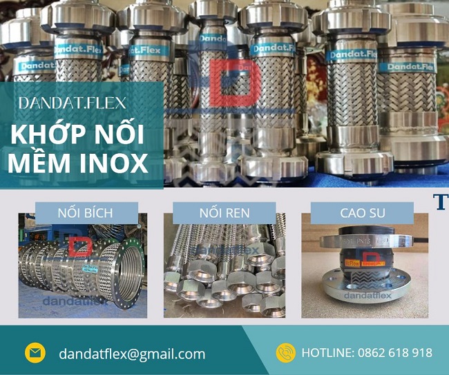 Khớp nối mềm vi sinh, khớp nối mềm rắc co ren,khớp nối mềm thủy lực