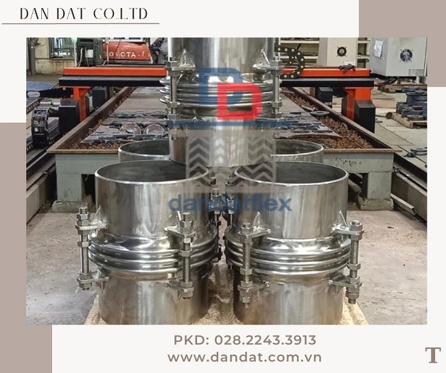 Khớp nối mềm cho máy phát điện, khớp nối mềm inox chịu nhiệt