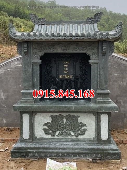 mẫu 207 trang thờ đá bán hoà bình - cây hương củng kỳ đài lăng mộ