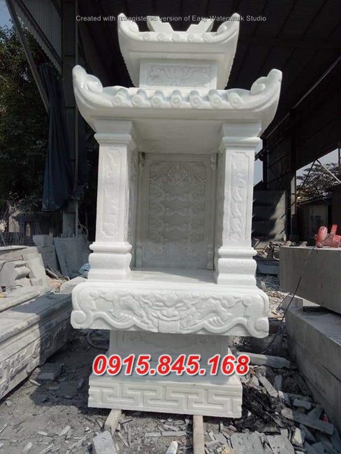 mẫu 207 trang thờ đá bán hoà bình - cây hương củng kỳ đài lăng mộ