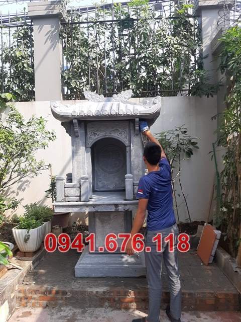 Miếu thờ bằng đá - miếu sơn thần linh bán phú thọ - cây hương am lầu