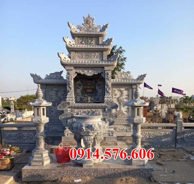 Mẫu 2041 am thờ đá tro cốt + nhà mồ song thân sóc trăng + mả phu thê