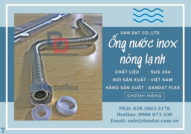 Dây dẫn nước, dây cấp nước inox 304, ống cấp nước inox bình nóng lạnh