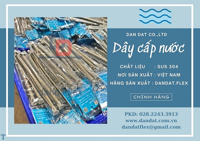 Dây dẫn nước, dây cấp nước inox 304, ống cấp nước inox bình nóng lạnh