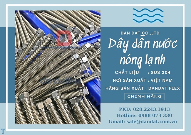 Dây dẫn nước, dây cấp nước inox 304, ống cấp nước inox bình nóng lạnh