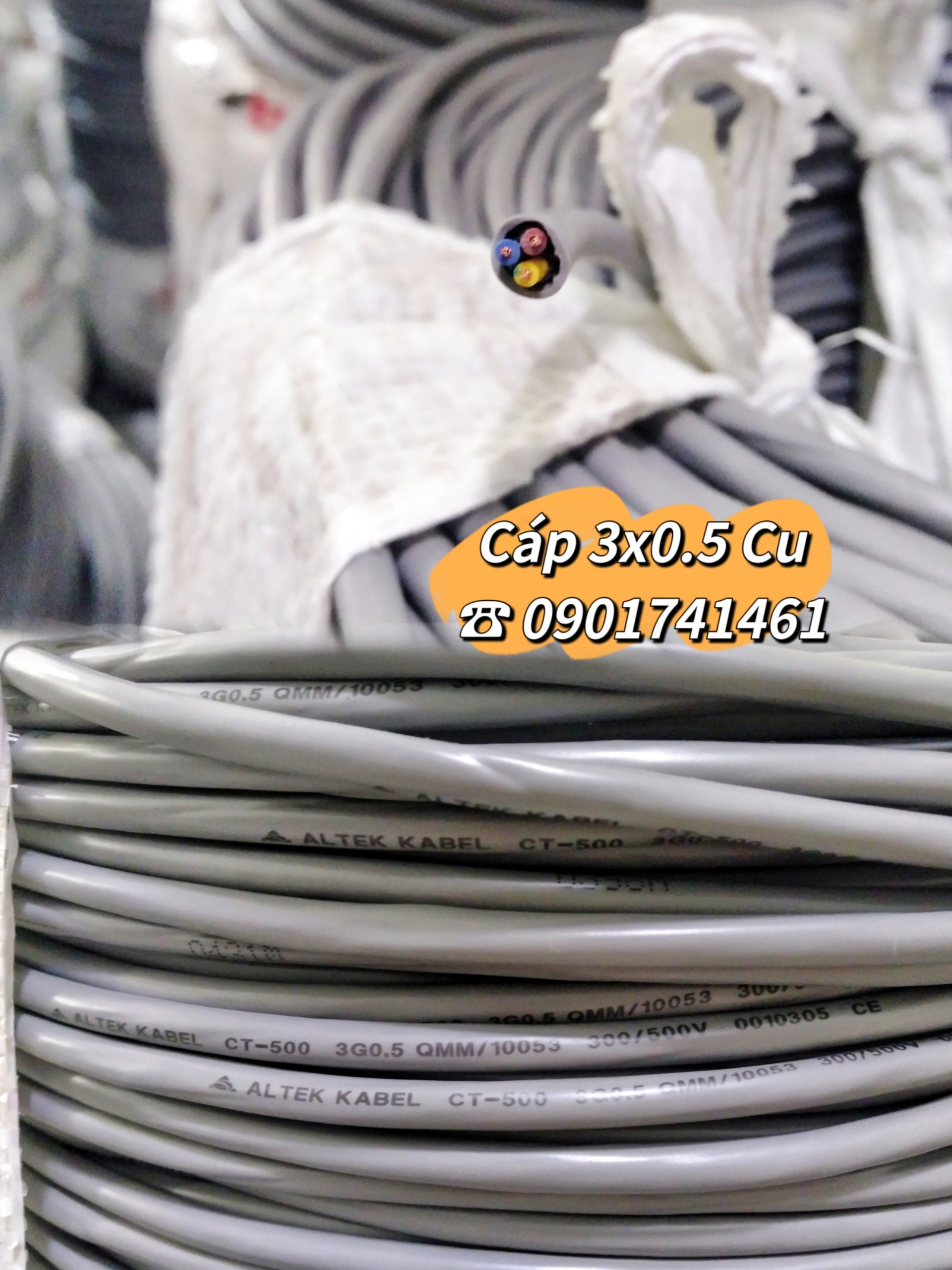 Cáp điều khiển 3 lõi có/ không chống nhiễu