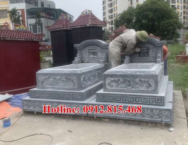 Mẫu mộ đá đôi đẹp bán tại Vĩnh Phúc 88 - Mộ đá đẹp tại Vĩnh Phúc