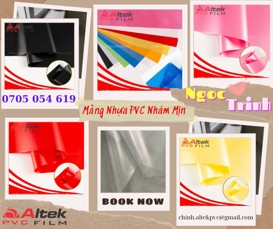 Màng nhựa pvc nhám mịn nhiều màu giá tốt