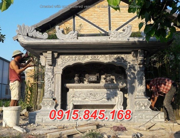 Miếu thờ đá đẹp + mẫu am bàn thờ bán kiên giang + cây hương thờ thiên