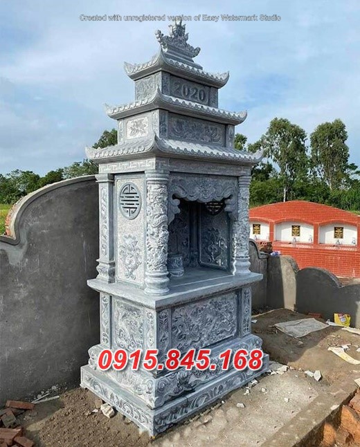 Cây hương đá + miếu + am thờ ngoài trời + trang củng kỳ đài thần linh