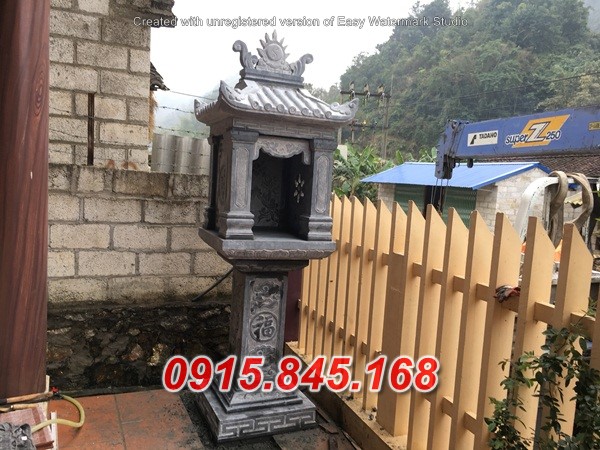 Cây hương đá + miếu + am thờ ngoài trời + trang củng kỳ đài thần linh