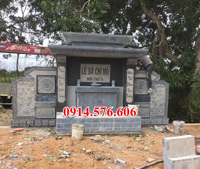 lăng thờ đá bán hà giang + củng, kỳ đài + cây hương am mếu thờ lăng mộ