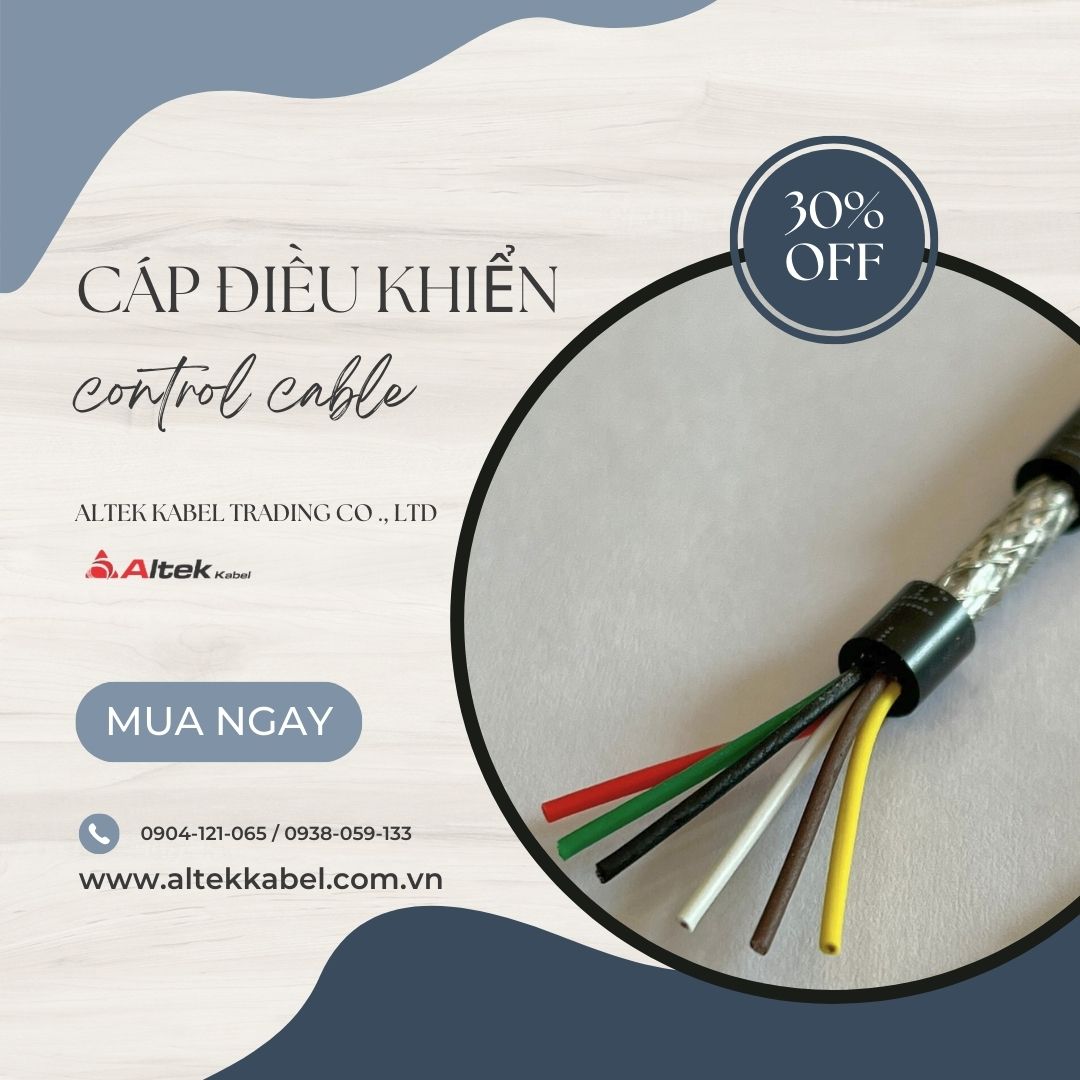 Cáp điều khiển 2/4/6/8 lõi x 0.22mm điện áp 500 volt