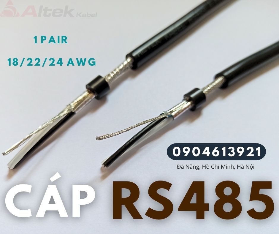 Cáp tín hiệu truyền thông chống nhiễu RS485 1 pair, 2 pair