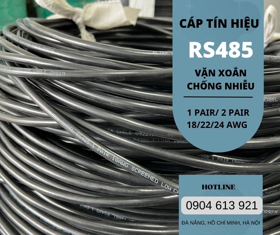 Cáp tín hiệu truyền thông chống nhiễu RS485 1 pair, 2 pair