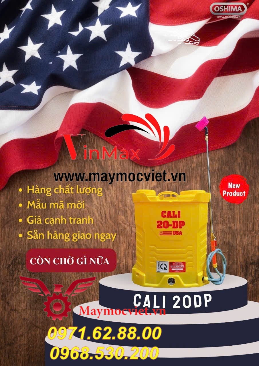 Phân phối máy phun thuốc chạy acquy 2 bơm CALI 20DP